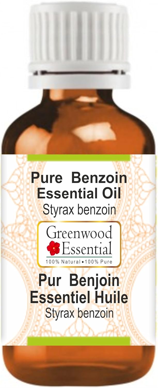 Greenwood Essential Benzoin Essential Oil (Styrax Benzoin) Pure | Viscous Texture | Rich Aroma | Unisex | All Skin Types |Natural Extract Steam Distilled 50ml (1.69 oz)