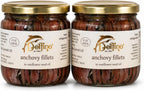 Delfino Battista Anchovies Fillet in Oil from Cetara, Italy | 14.5 Ounce | Pack of 2
