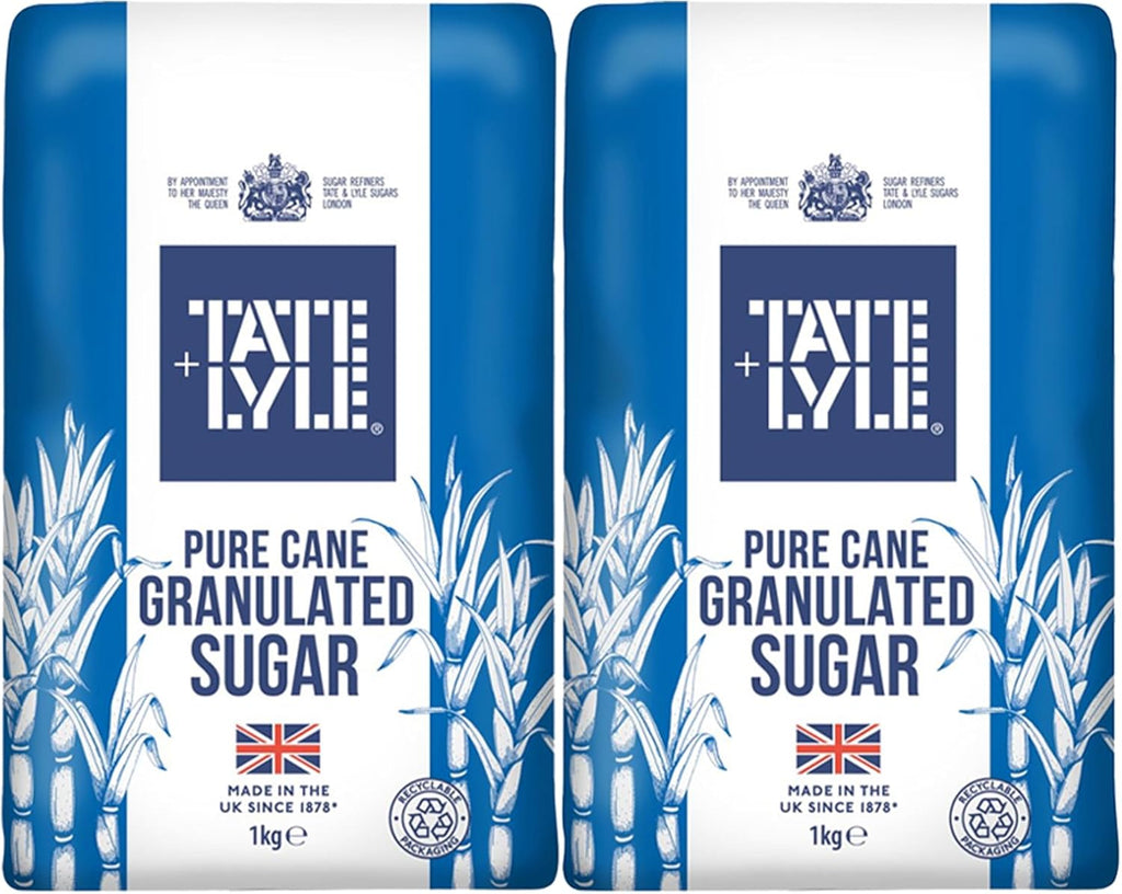 Tate & Lyle Fairtrade Granulated Pure Cane Sugar (1Kg) - Pack of 2