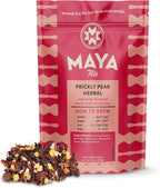 Maya Tea Prickly Pear Natural Flavor Herbal Premium Loose Leaf Tea, No Caffeine, Make Hot or Iced, Brews Up to 22 Cups, 2 Ounce Resealable Pouch