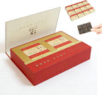 Pu-Erh Tea, 2015 Aged Pu-Erh Tea Brick Gift Box, Organic Ripe Fermented Dark Puer, 50g x 8 Individually Boxed, Chinese Compressed Puerh, Premium Holiday Present