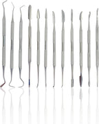 CYNAMED Stainless Steel Spatula Wax & Clay Sculpting Tool Carver Set (12PK)