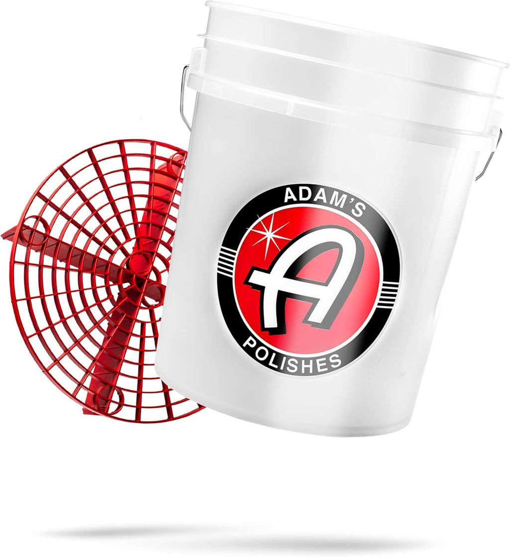 Adam's Polishes Wash Bucket (5 Gallon Bucket + Grit Guard) - Car Detailing Tool for Car Washing & Garage Storage | Stores Car Wash Soap, Foam Cannon, Foam Gun, Microfiber Towels & More
