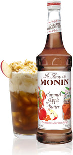 Monin - Caramel Apple Butter Syrup, Buttery Caramel and Cooked Apple Flavor, Natural Flavors, Great for Hot Lattes, Ciders, and Seasonal Cocktails, Non-GMO, Gluten-Free (750 ml)