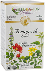 Celebration Herbals - Organic Caffeine Free Fenugreek Seed Herbal Tea - 24 Tea Bags