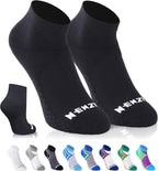 NEWZILL Ankle Compression Socks for Men & Women, Cushioned Low Cut Compression Running Socks with Ankle Support