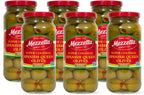 Mezzetta Pimiento Stuffed Spanish Queen Green Olives - Garnish for Martinis - Super Colossal Fruits - Firm Texture, Slightly Salty Flavor - Ideal for Snacks & Cheese Platters - 10 Oz Jar - Pack of 6