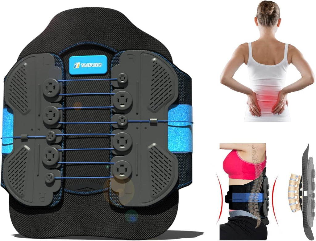 3.0 LSO Back brace for lower back with Maximum Decompression Plate&Comfort Curve Back Support New Added with Foam Pad,Dual Pulley System Lumbar Support Belt for Lower Back Pain Relieve,Pre and Post Spine Surgery