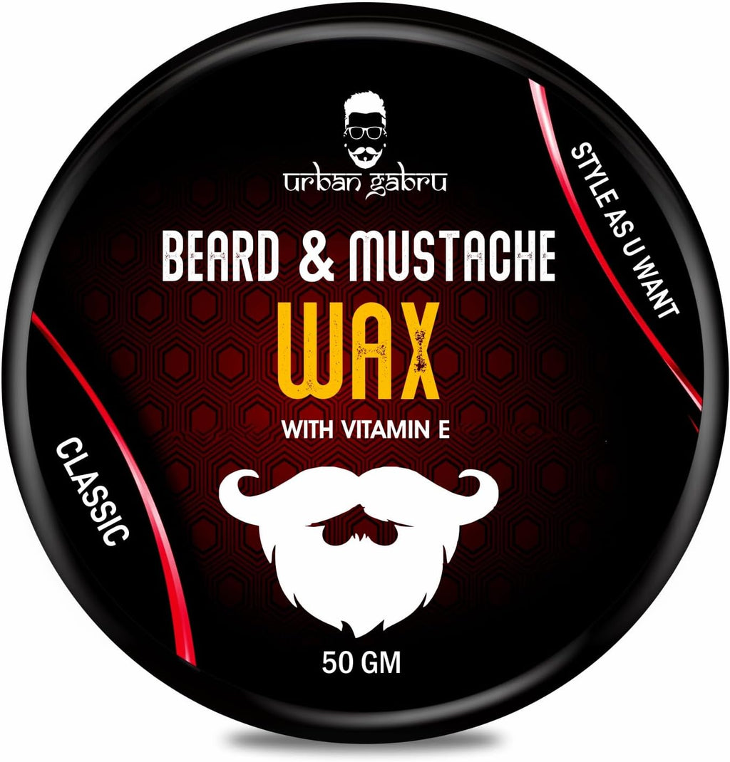 urbangabru Beard, Mustache Wax for Men – Strong Hold Mooch Styling Wax, Balm, Cream to Shape and Nourish Your Beard (1.7 fl oz)