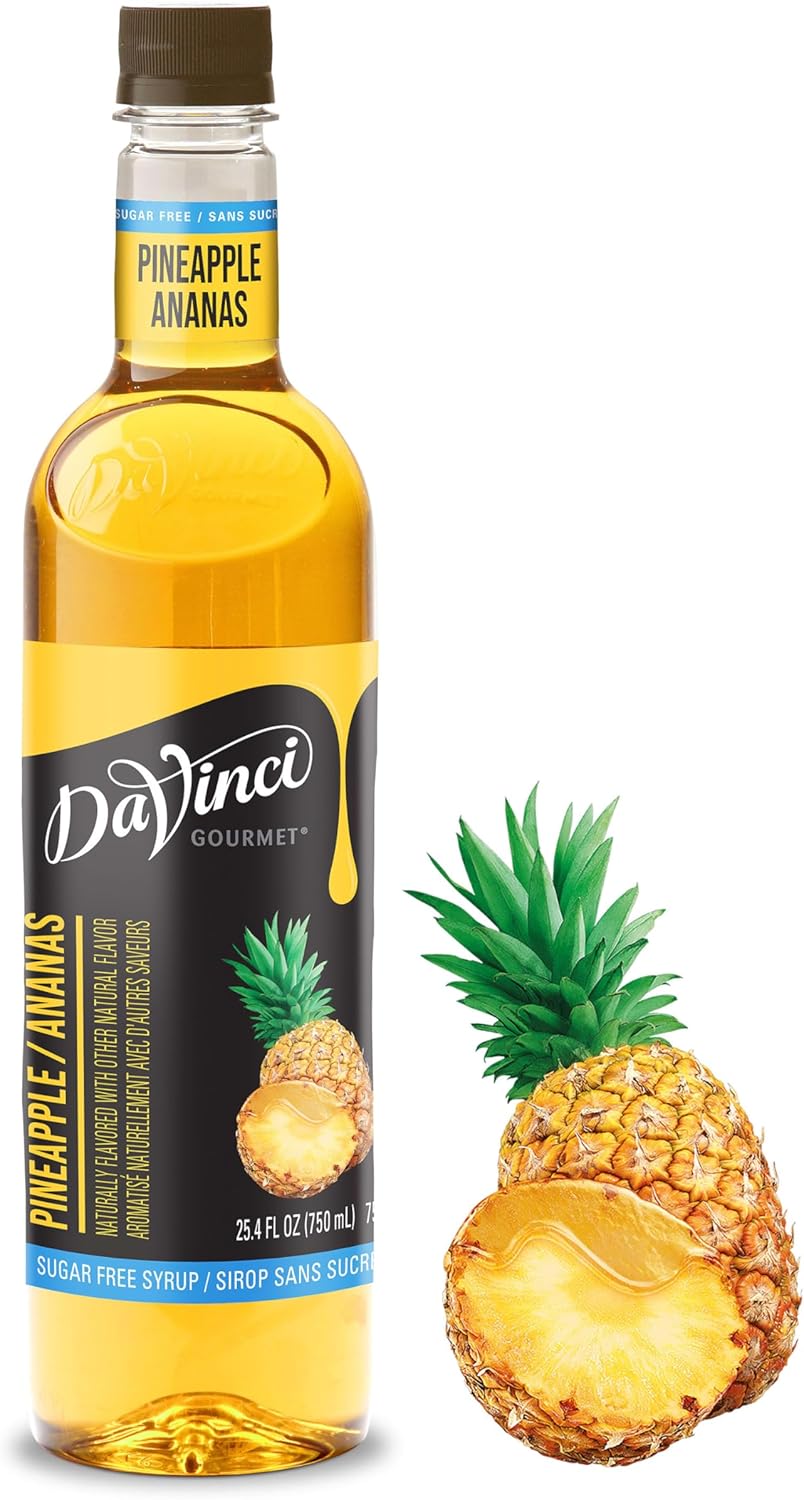 DaVinci Gourmet Sugar-Free Pineapple Syrup, 25.4 Fluid Ounces (Pack of 1)