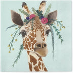 Paper Napkin Cute Animal Dinner Luncheon Napkins Spring Summer Fall Tea Party Holiday Festival Cocktail Beverage Printed Decorative Paper Disposable Napkin (3-Ply, 50-Count) (Giraffe)