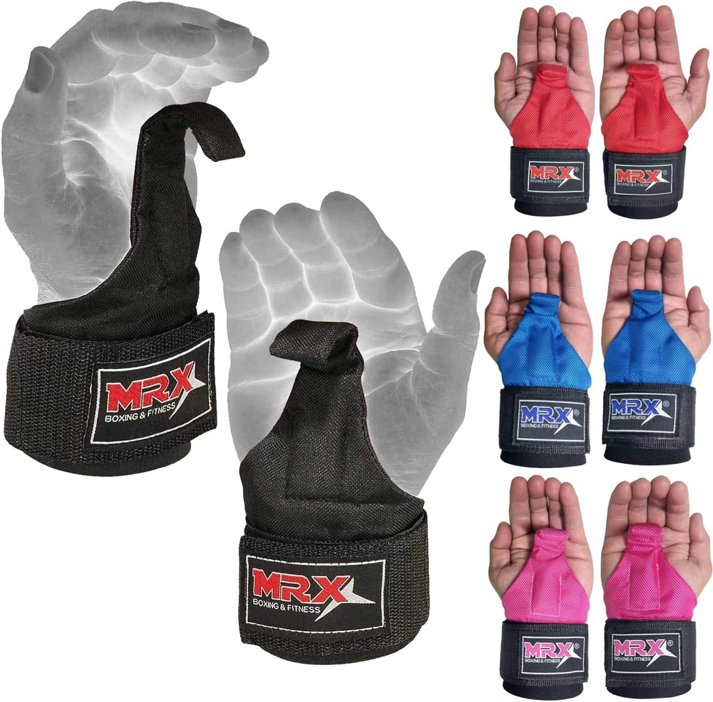 MRX Power Weight Lifting Straps Wrist Support Heavyduty Gym Training Bandage Cordura Hook Deadlifting Wraps