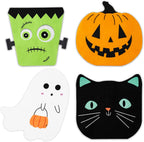 100PCS Halloween Paper Napkins, 3-Ply Disposable Ghost Pumpkin Black Cat Luncheon Napkins Spooky Dessert Dinner Hand Napkins for Party Halloween Decor, 6.5 x 6.5 Inches