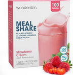 WonderSlim Meal Replacement Shake, Strawberry Cream, 15g Protein, 24 Vitamins & Minerals, Gluten Free (7ct)