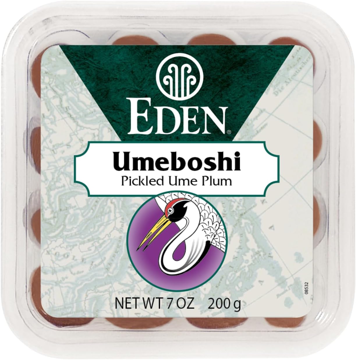 Eden Umeboshi Plum, Japanese Pickled Plum, Wakayama Grown, Whole, Traditionally Made in Japan, No MSG, No Chemical Additives, 7.05 oz