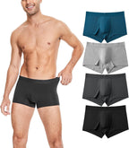 KNITLORD Men's Breathable Underwear Bamboo Viscose Boxer Briefs Short Leg Trunks 3 or 4 Pack