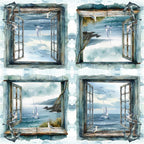 Anniversary House Tiflair PJ370240 3-Ply Napkins, Nautical View, Pack of 20