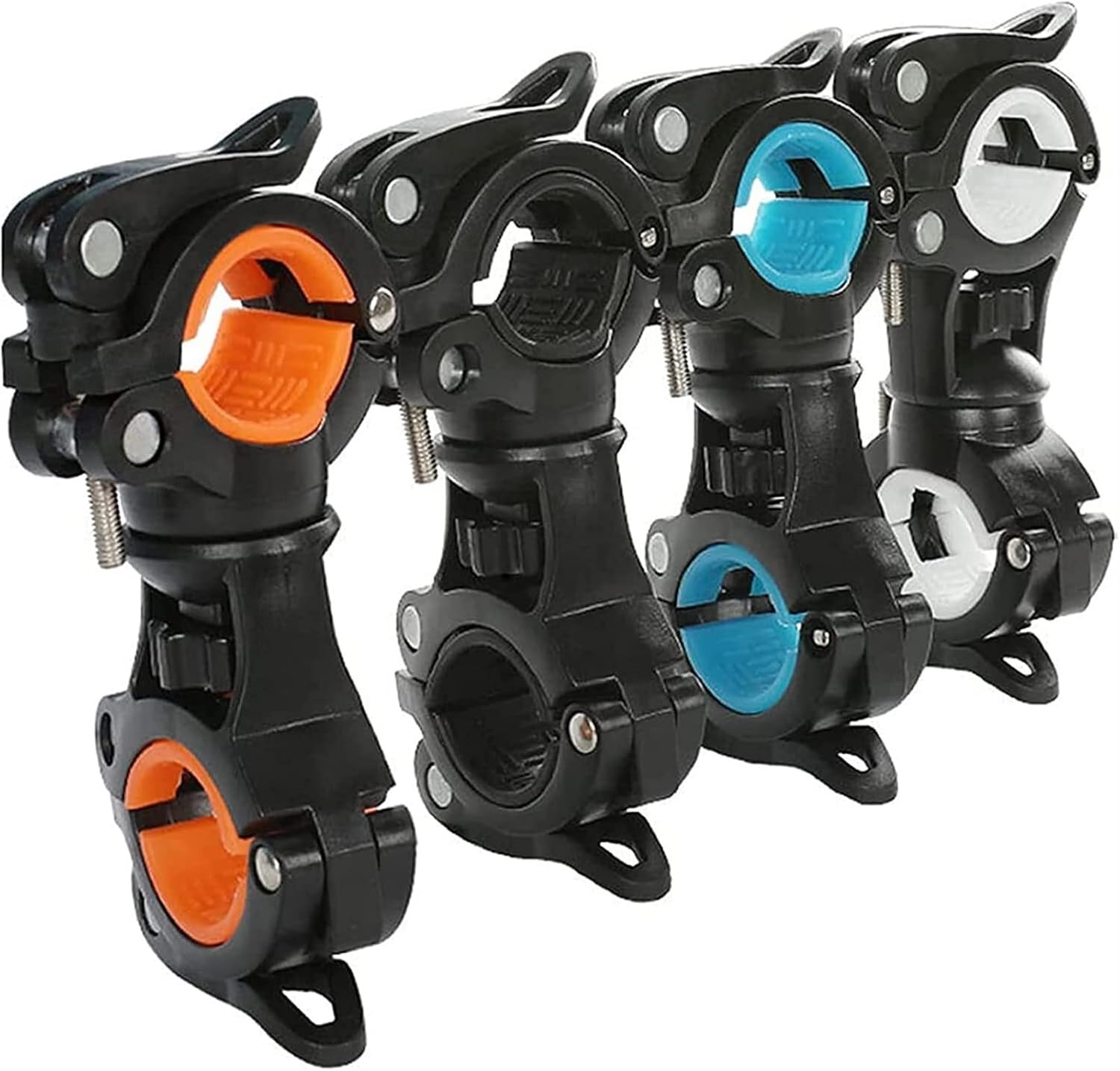 4PCS Wheelchair Walking Stick Rack,Practical Cane Holder Clip 360° Rotatable,Crutch Holder Wheelchair Electric Mobility Scooter Accessory