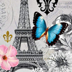 Ambiente Paper Lunch Napkins, Ici Paris, Pack of 20, 6.5" x 6.5"