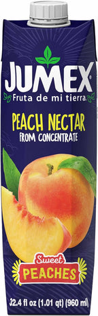 Jumex Peach Juice Nectar - Peach Nectar Made with Fresh Fruit Puree - Tropical Fruit Juice Concentrate for Smoothie Mix, Cocktail Mixers, Kids Drinks & Mexican Beverages - 32.4oz, 1 Pack Carton