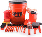 SPTA 32Pcs Car Wash Bucket Set, 20L Scratch Free Detailing Bucket with Car Wash Filter Wash Mitt Sponge Towels Tire Detailing Brush Set, Exterior Interior Car Detailing Set, Complete Car Care Tools