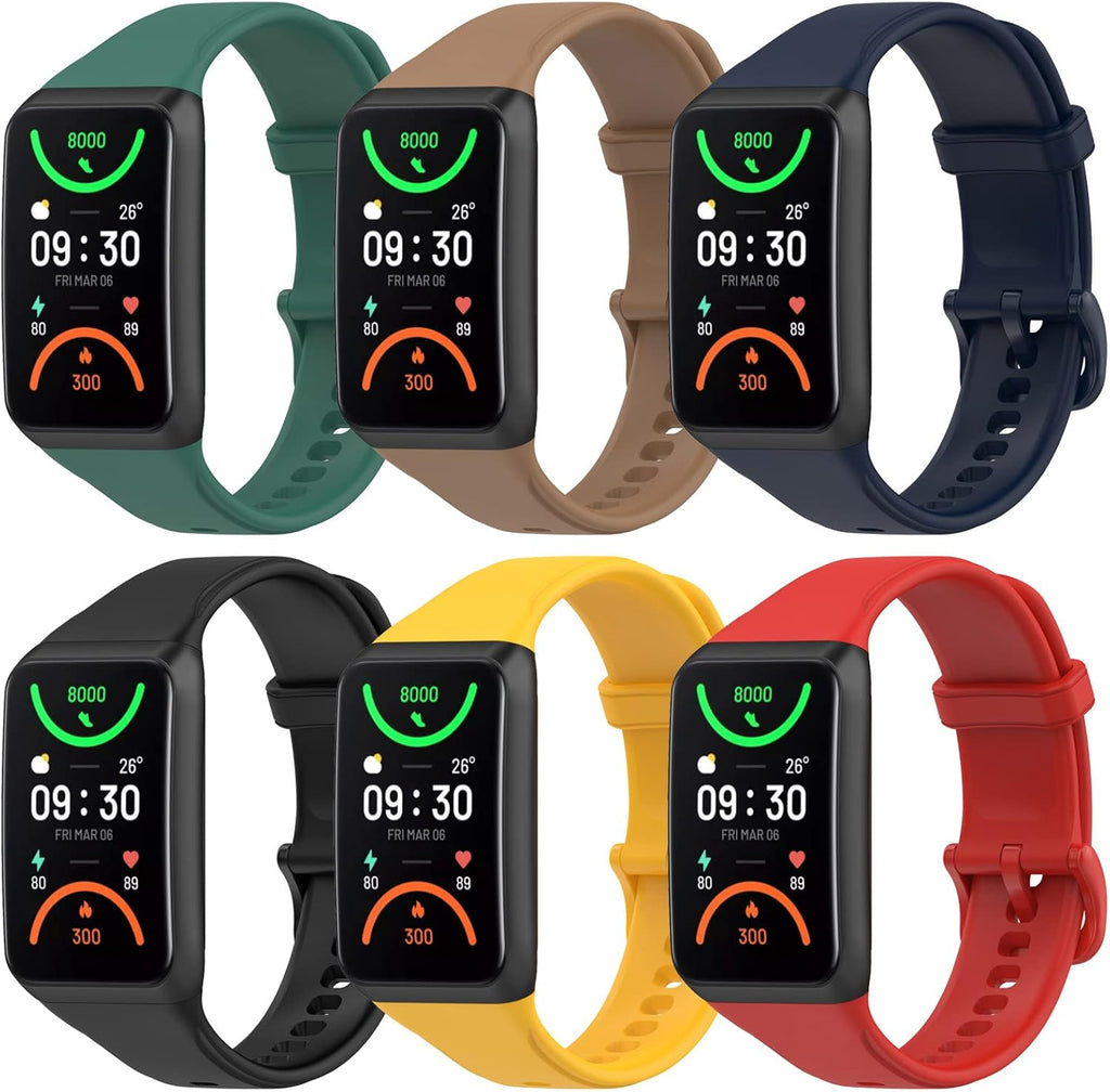 FitTurn Watch Bands Compatible with Oppo band 2 Women/Man Replacement Silicone Wristbands Strap Bands Adjustable Quick Release Accessories with Metal Button for Oppo band 2