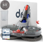 Mop Attachment Compatible with Dyson V7/V8/V10/V11/V15/Gen5 Vacuum Cleaners, Electric Floor Mop with Removable Water Tank and 6 Washable Mop Pads + 1 Refill Container (V7/V8/V10/V11/V15)