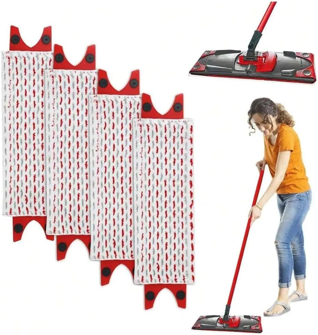 Microfibre Pads Refill Mop,Compatible With Vileda 1-2 Spray,Compatible With Vileda Ultramax/UltraMax Plus/Easy Wring UltraMax Mop, Mop Head(4PCS)