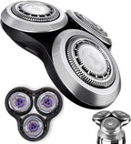 SH90 Replacement Heads Compatible with Philips Norelco Series 9000 & S8000,Metal Wheel Buckle Double-Layer Blades,Shaver Head for RQ10/RQ12