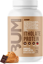 RAW Whey Isolate Protein Powder, Chocolate Peanut Butter (CBUM Itholate) - 100% Grass-Fed Sports Nutrition Powder for Muscle Growth & Recovery - Low-Fat, Low Carb, Naturally Flavored - 25 Servings