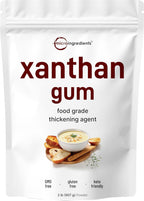 Micro Ingredients Xanthan Gum Powder 2lb (32oz) Premium Quality for Keto & Gluten-Free Baking Unflavored Thickening Agent for Cooking Non-GMO Vegan Friendly