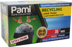 PAMI Recycling Tall Kitchen Drawstring Trash Bags- Extra-Strong Plastic Garbage Bags- Thick Trash Can Liners For Kitchen & Outdoor Bins- 2ft x2ft Unscented Trash Bags (30 Gallon – 35 Count – Clear)