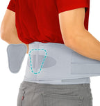 Vive Lower Back Support Brace for Men & Women - Dual Adjustable Lumbar Belt for Heavy Lifting, Herniated Disc, Sciatica, Scoliosis, & Thoracic Pain Relief - Compression Posture Device for Work or Home