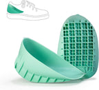 Tuli's Heavy Duty Heel Cups, Shock-Absorbing Cushion Insert for Plantar Fasciitis, Sever’s Disease, and Heel Pain, Green, 1 Pair, Regular