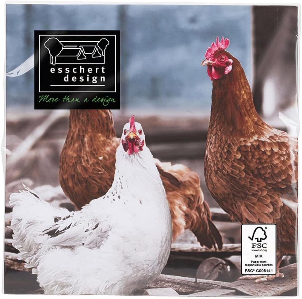 Esschert Design TP179 Chicken Napkins
