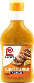 Lawry's Marinade, Cuban Style Mojo, 15 Minute Marinade, No High Fructose Corn Syrup, Made with Orange Juice and Garlic, Great with Pork, Chicken, or Seafood, 12 fl oz