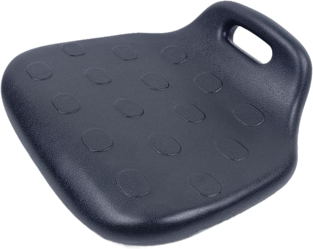 Low Back Bar Stool Replacement Seat Top - 13.8"x13" PU Black Stool Seat for Beauty Salon, Gaming & Office Chairs, Easy Install Swivel Chair Repair