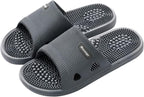 Acupressure Massage Slippers for Plantar Fasciitis for Women Acupuncture Slippers Arthritis Neuropathy Pain Relief Non-Slip Massage Sandals Women Stress Relief Gifts for Bath (Men 8.5-9.5, Dark Gray)