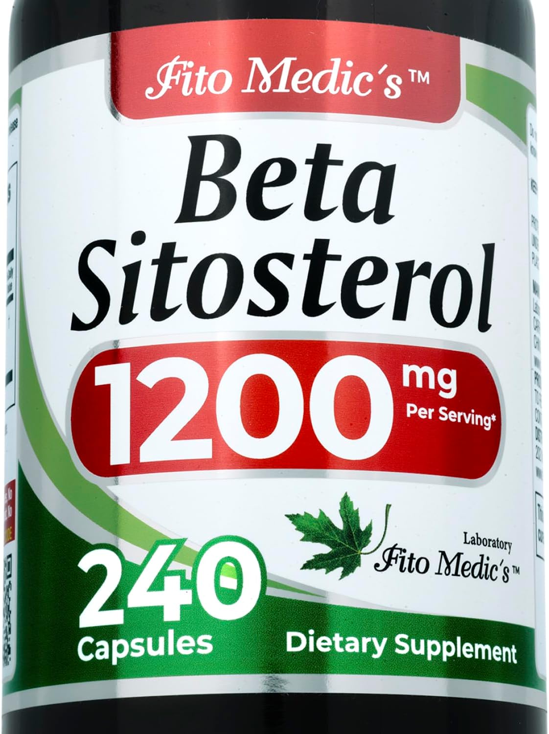 FITO MEDIC'S Lab | beta sitosterol| Plant sterols|240 Capsules |1200 mg | beta sitosterol Supplement | Ultra high Absorption.