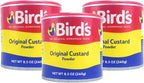 Bird's Original Instant Custard Powder 250g – Classic British Dessert Mix, Just Add Water, Creamy & Delicious (Pack of 3)