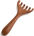 Wooden Scalp Massager, Foot Massage Tool, Massage Comb for Scalp Gua Sha - Sandalwood