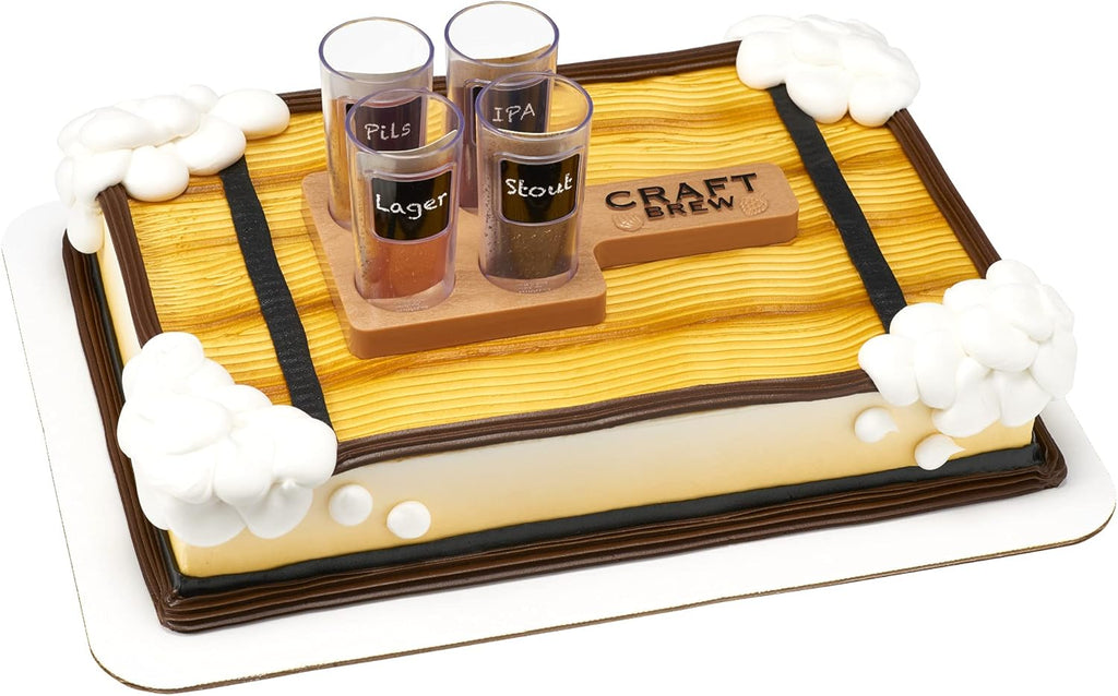 DecoSet® Craft Brew Flight Cake Topper, Re-Usable Cake Decoration, Beer Themed, DecoPac, 25124, Food Safe