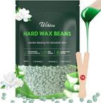Hair Removal Wax, 2lb Wax Beads for Sensitive Skin, With Pure Aloe Vera, For Face, Eyebrow, Leg, Bikini, Brazilian Waxing, Coarse Body Hair Specific