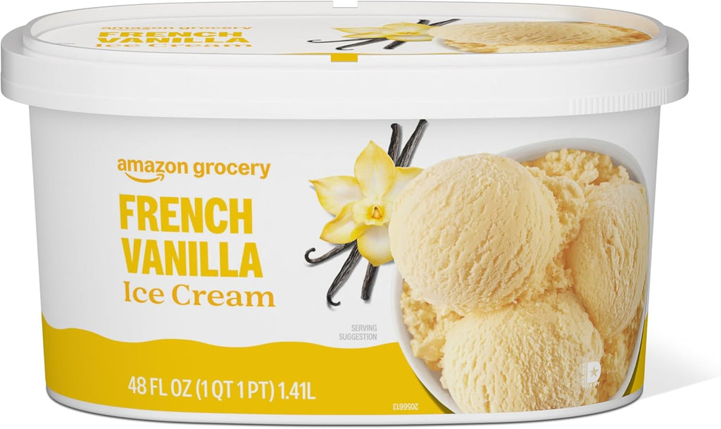 Amazon Grocery, French Vanilla Ice Cream, 48 Fl Oz