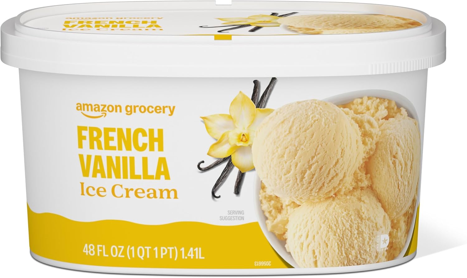 Amazon Grocery, French Vanilla Ice Cream, 48 Fl Oz