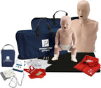 PRESTAN CPR Manikin and One Infant CPR Manikin Training Kit w/AED Trainers and Accessories, Medium Tone, MCR Medical