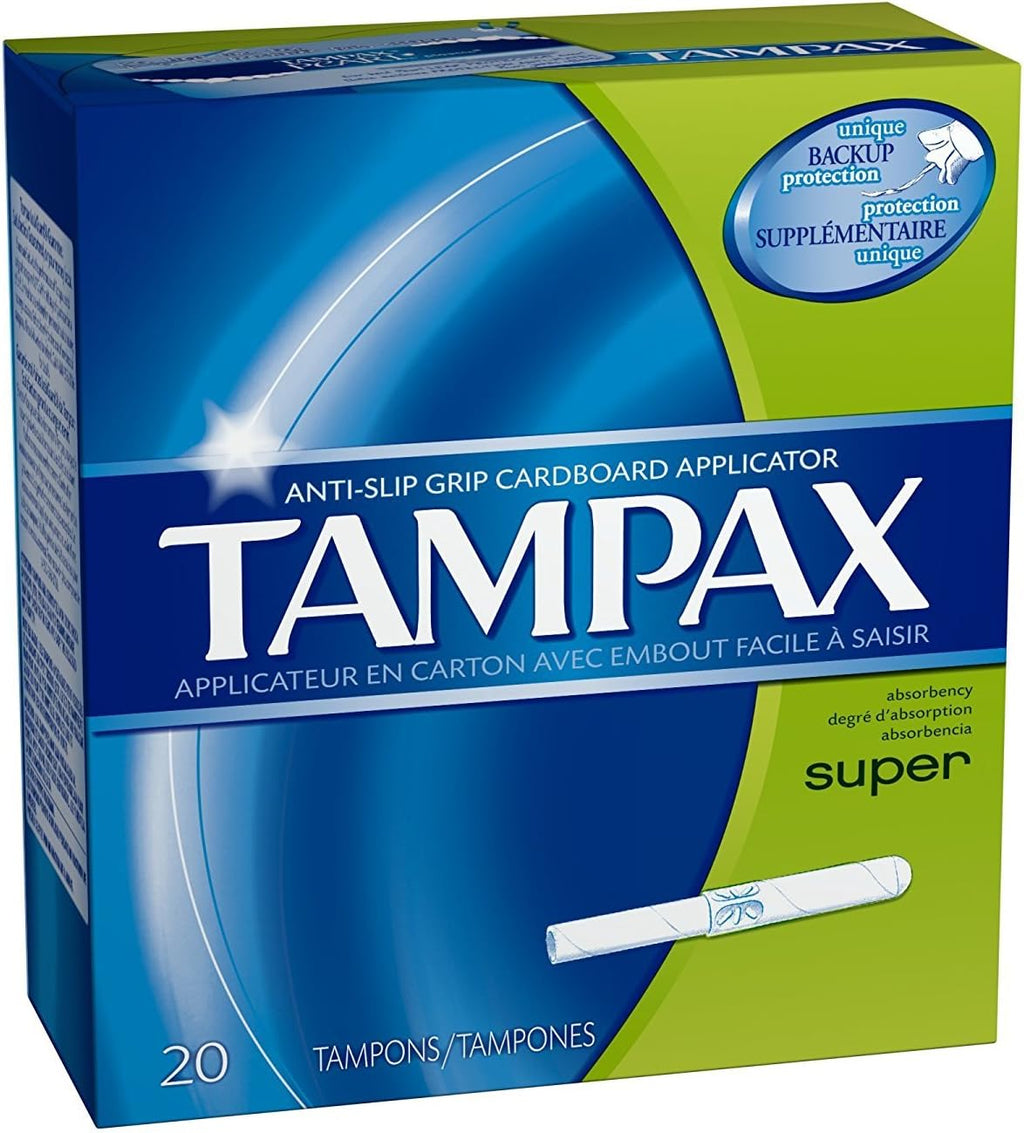 Tampax Super Absorbency Tampons with Flushable Applicator 20 ct