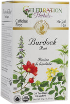 Celebration Herbals Teabags Herbal Tea Burdock Root Organic - 24 Herbal Tea Bags