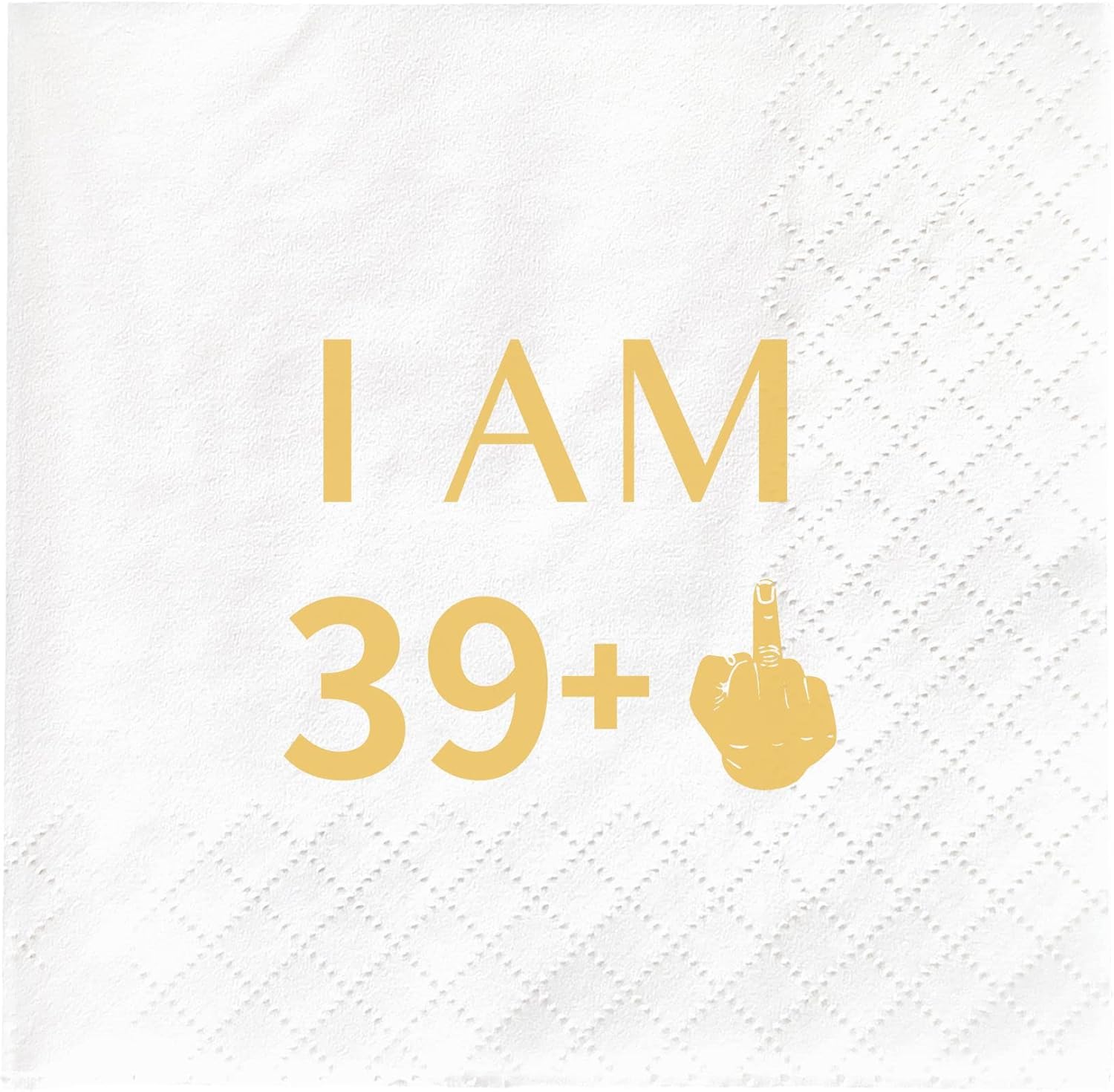 Joyiou “I AM 39+1” Cocktail Napkins, 50 Pcs Happy 40th Birthday Decorations for Men and Women, 40 Years Old Birthday Party Gift Favor Supplies (4.5 x 4.5 In, 50-Pack)