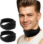 2Pcs Trach Covers for Tracheostomy Neck Stoma Cover Breathable Dust- Proof Shield Neck Trachea Protector Adjustable Tracheostomy Supplies Reusable Tracheostomy Care Kits for Men and Women (Black, M)